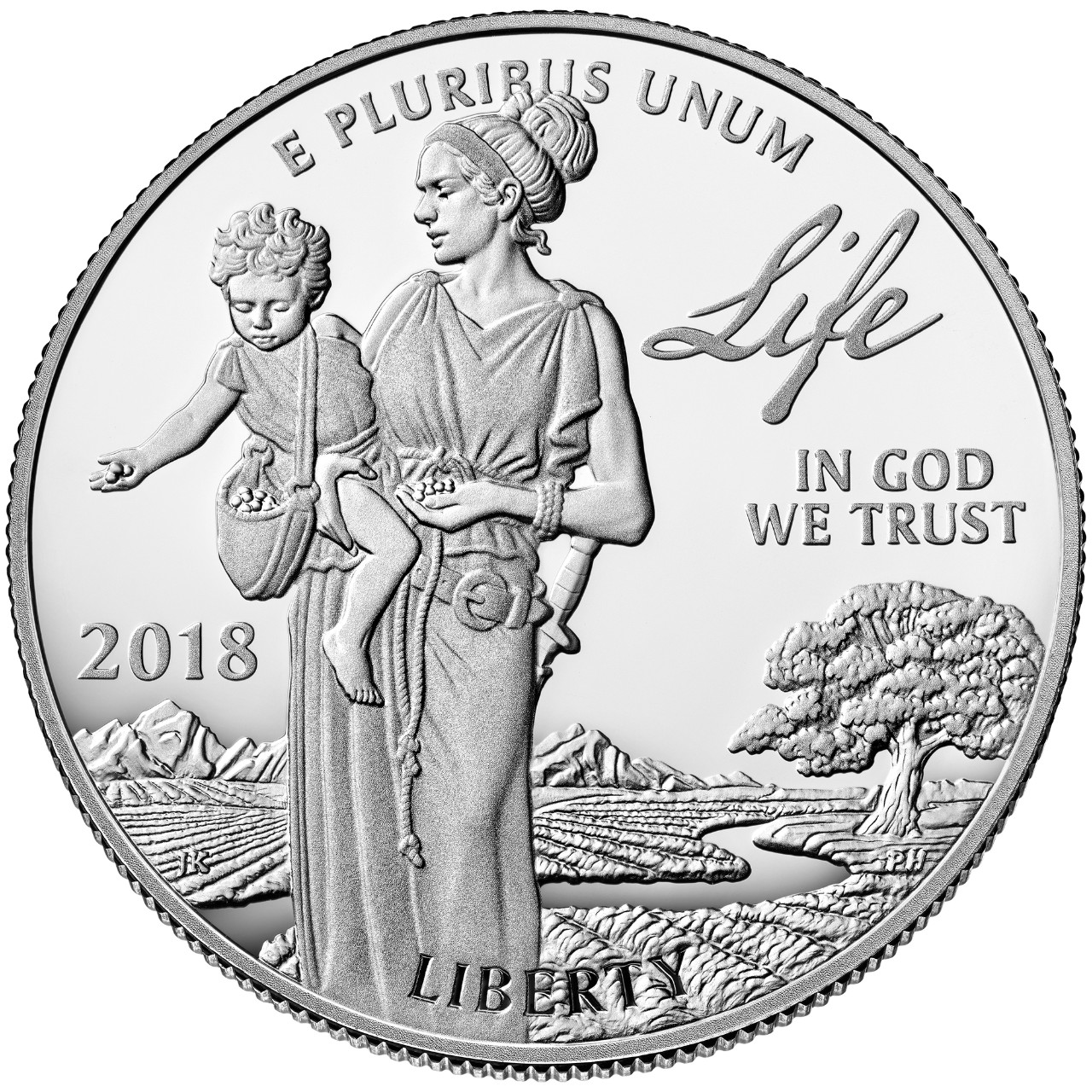 2018 American Eagle Platinum Proof Coin Obverse