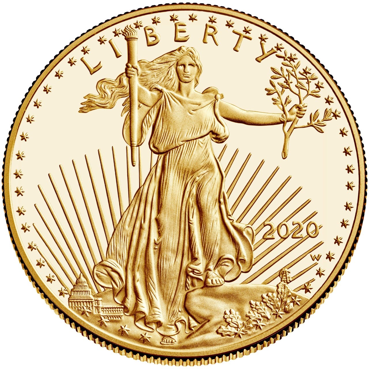 2020 American Eagle Gold One Ounce Proof Coin Obverse