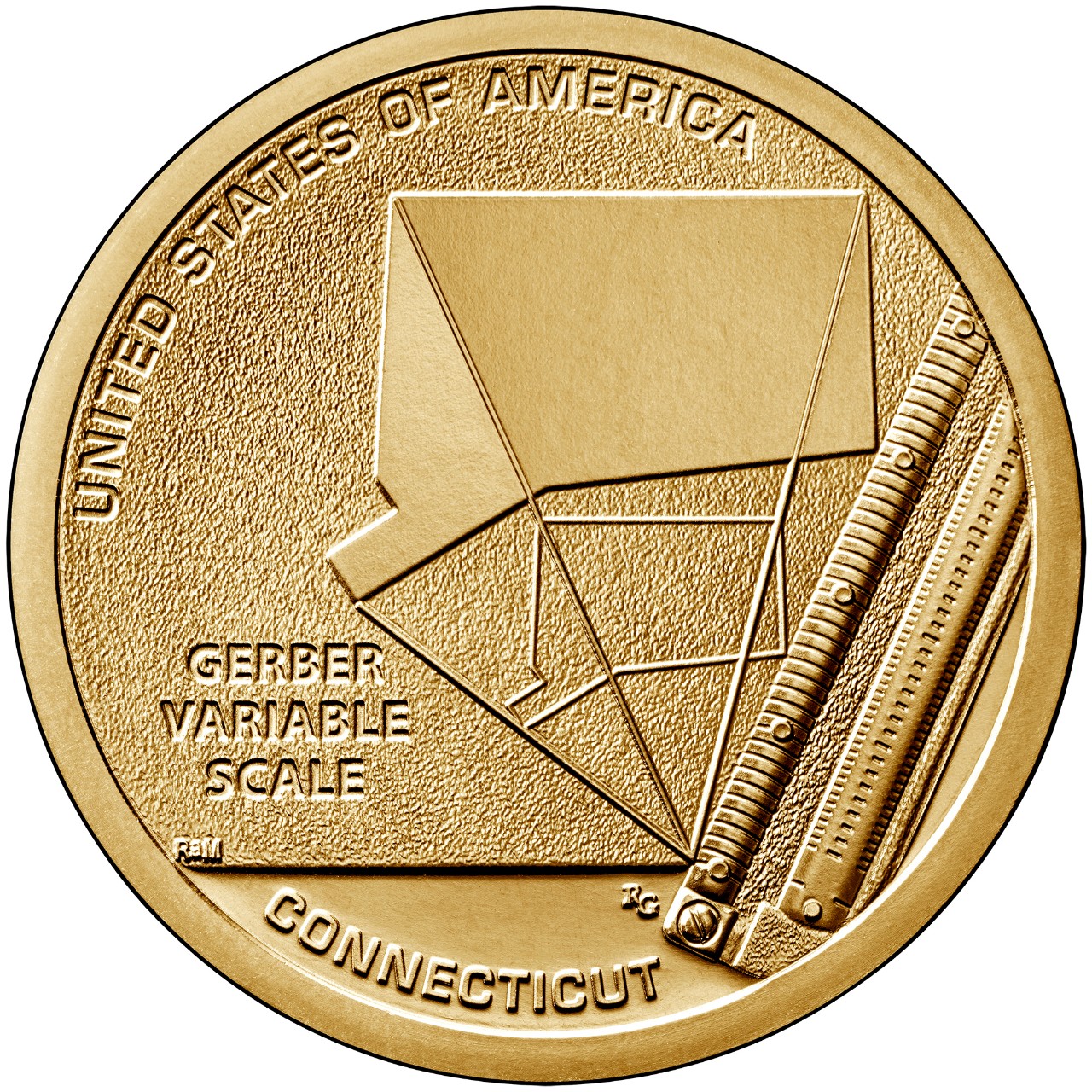 2020 American Innovation $1 Coin Connecticut Uncirculated Reverse