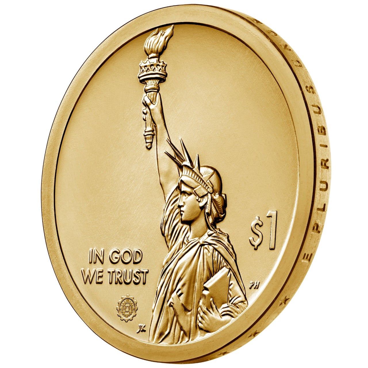2019 American Innovation One Dollar Coin Uncirculated Obverse Angle