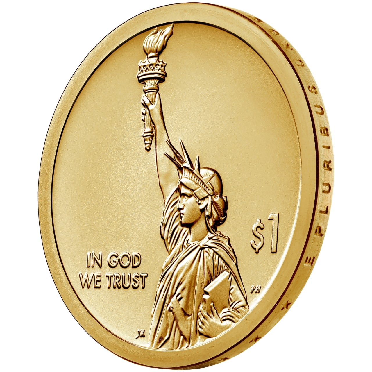2018 American Innovation One Dollar Uncirculated Coin Obverse Angle
