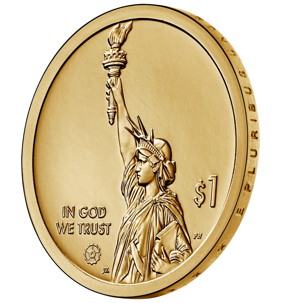 2020 American Innovation One Dollar Coin Uncirculated Obverse Angle