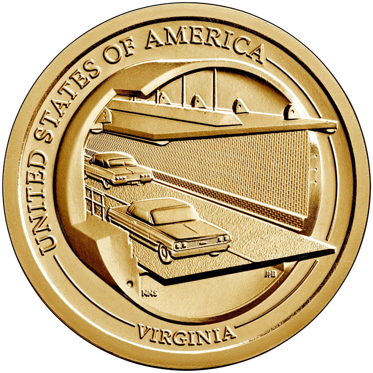 2021 American Innovation $1 Coin Virginia Uncirculated Reverse