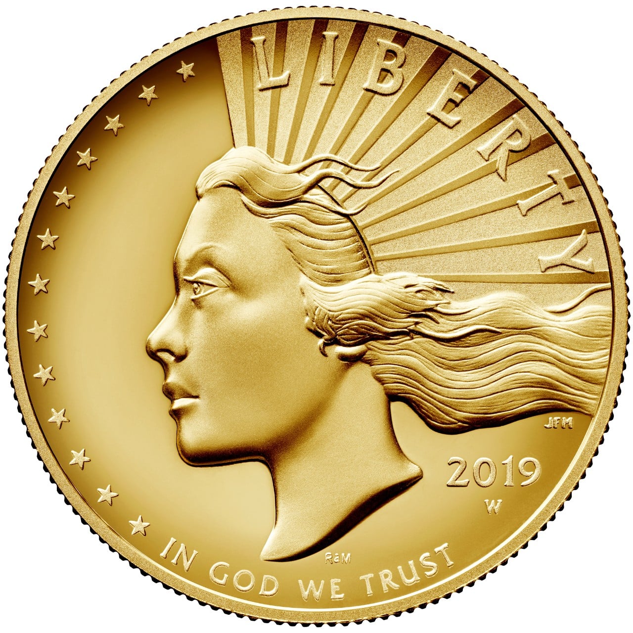 2019 American Liberty High Relief Gold Coin Obverse