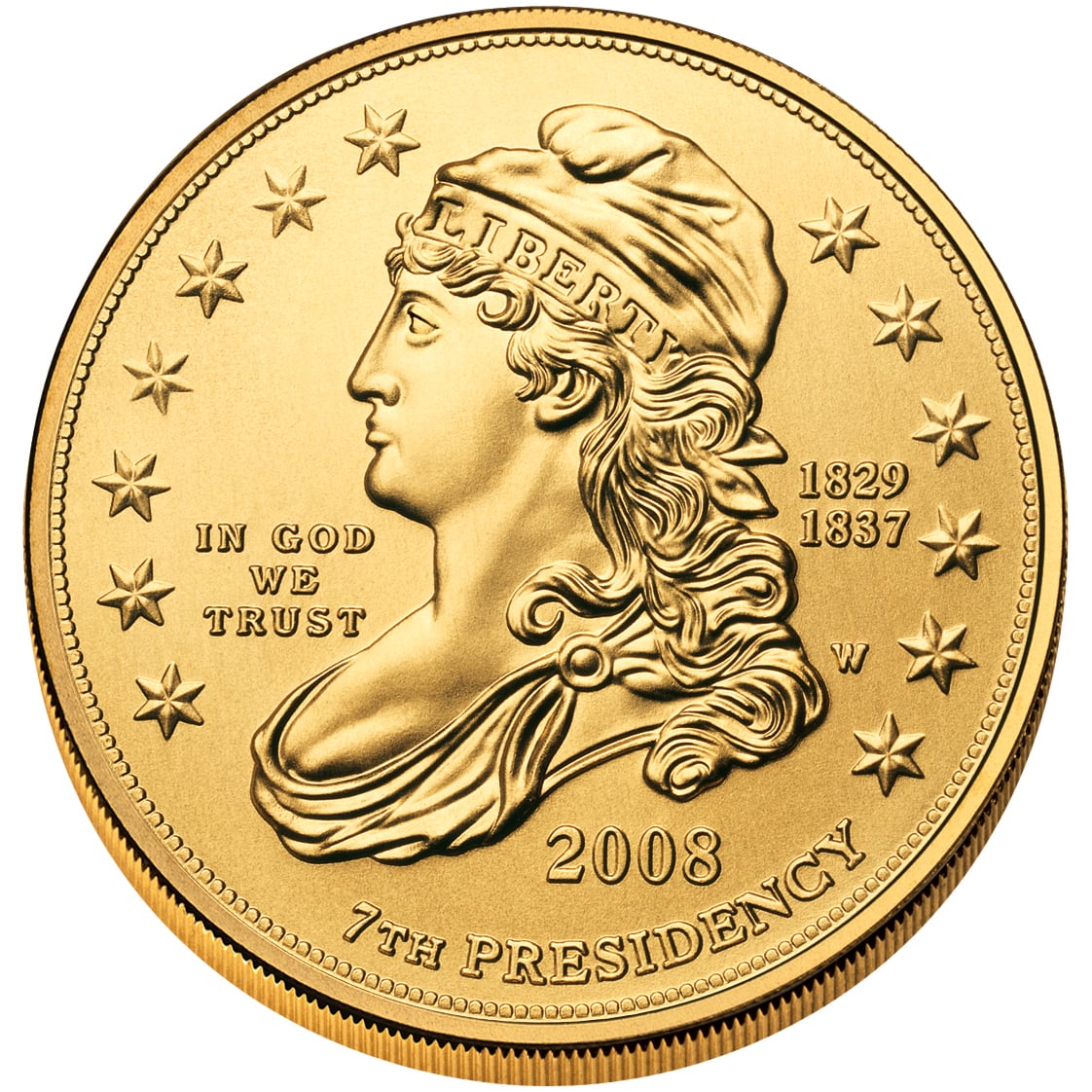 2008 First Spouse Gold Coin Jackson Liberty Uncirculated Obverse