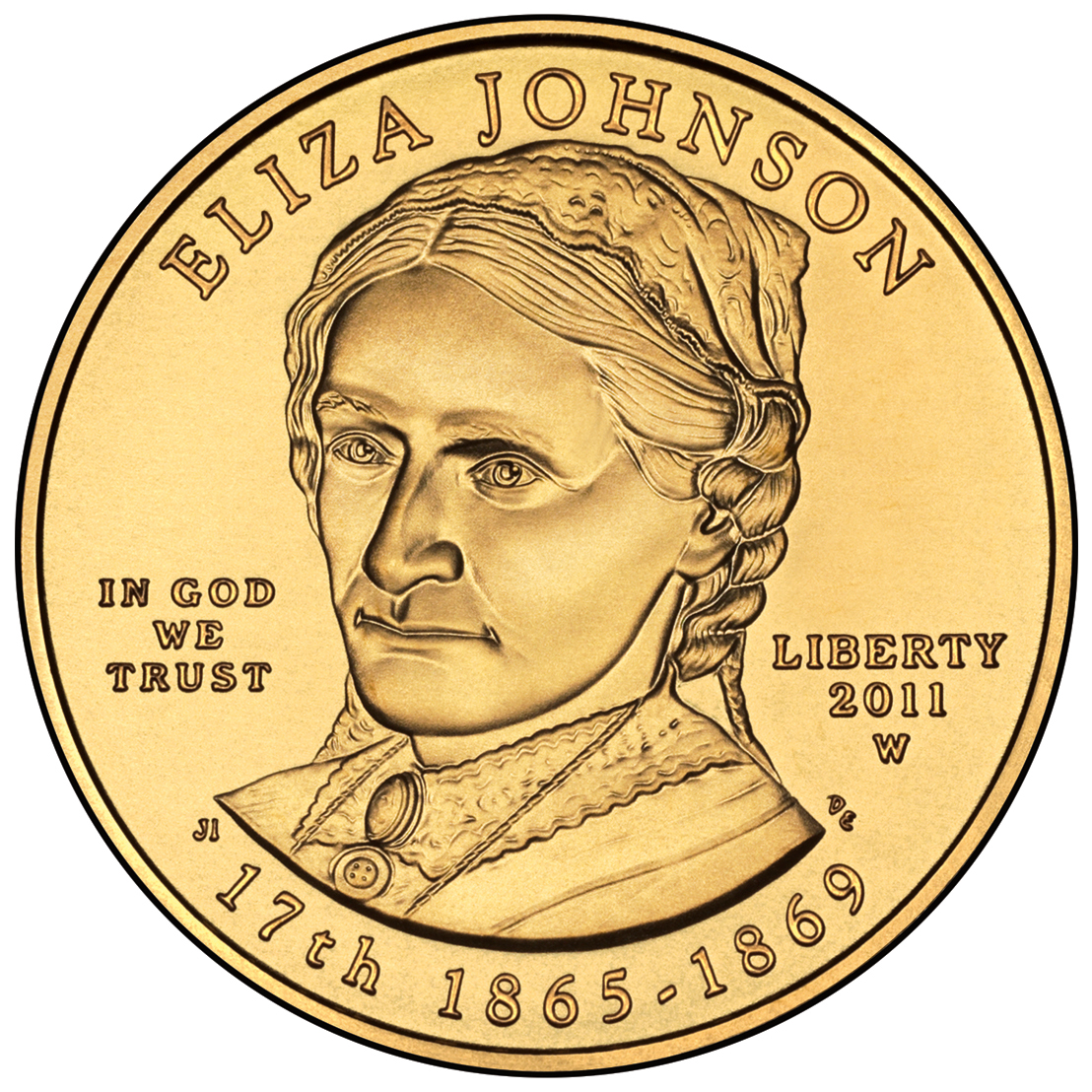 2011 First Spouse Gold Coin Eliza Johnson Uncirculated Obverse