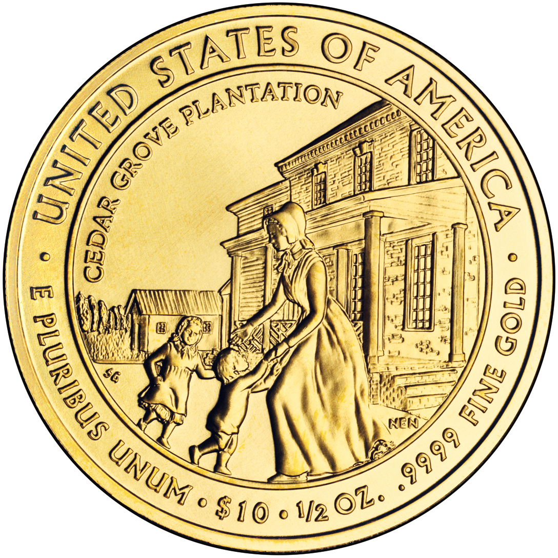 2009 First Spouse Gold Coin Letitia Tyler Uncirculated Reverse