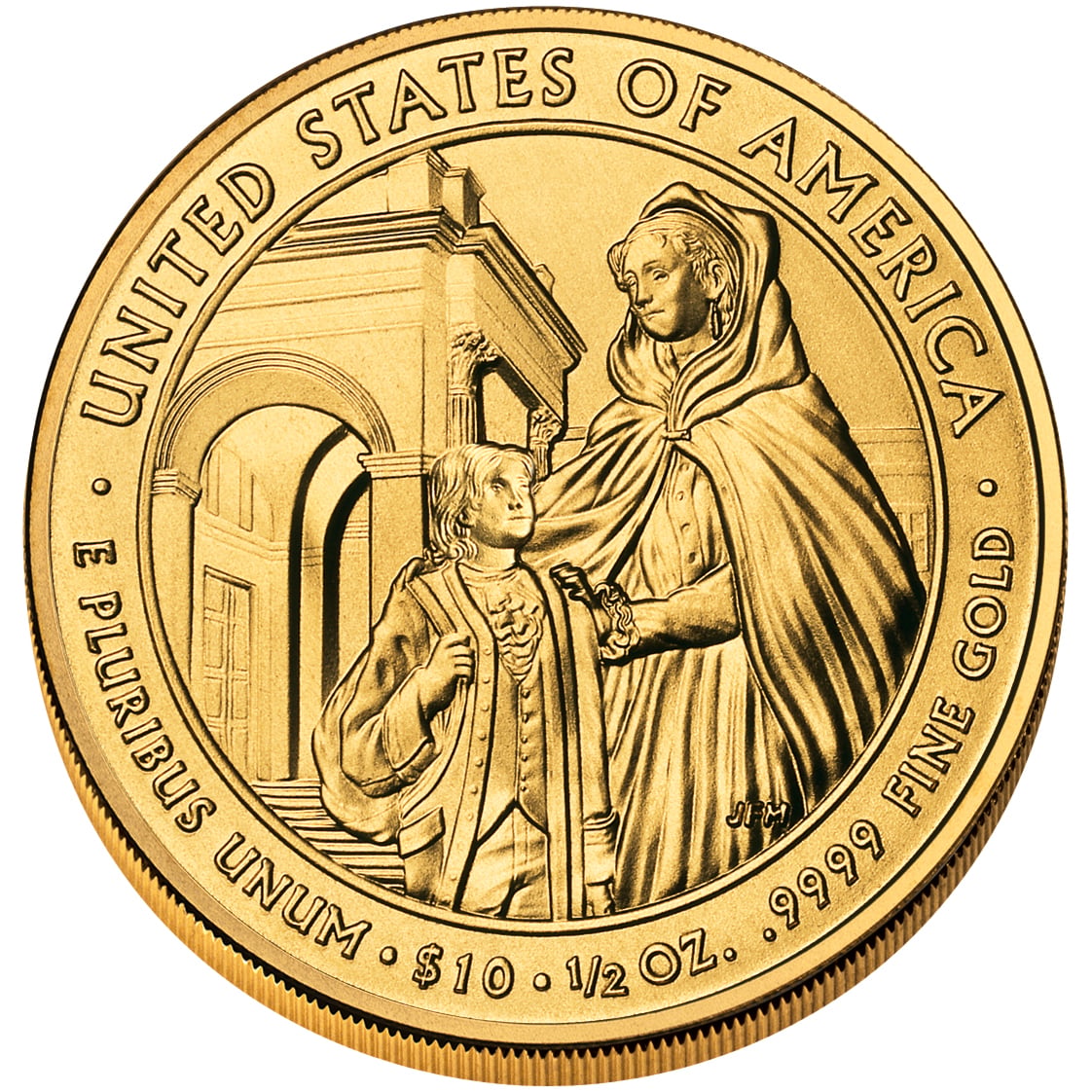 2008 First Spouse Gold Coin Louisa Adams Uncirculated Reverse