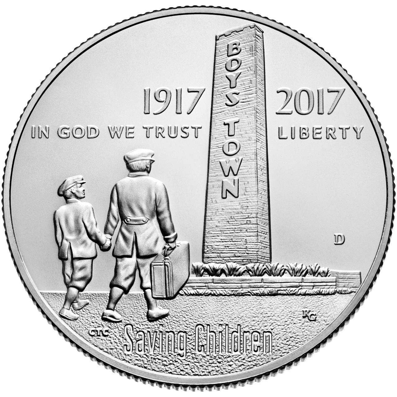2017 Boys Town Commemorative Clad Uncirculated Obverse