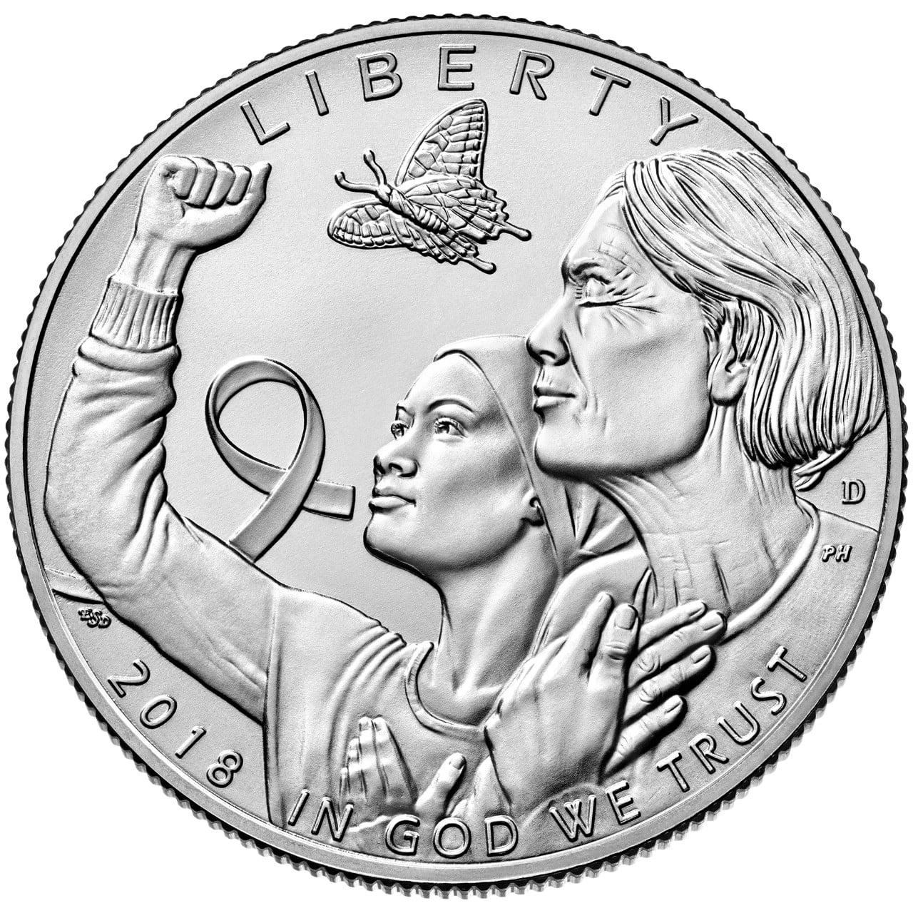 2018 Breast Cancer Awareness Commemorative Clad Uncirculated Coin Obverse