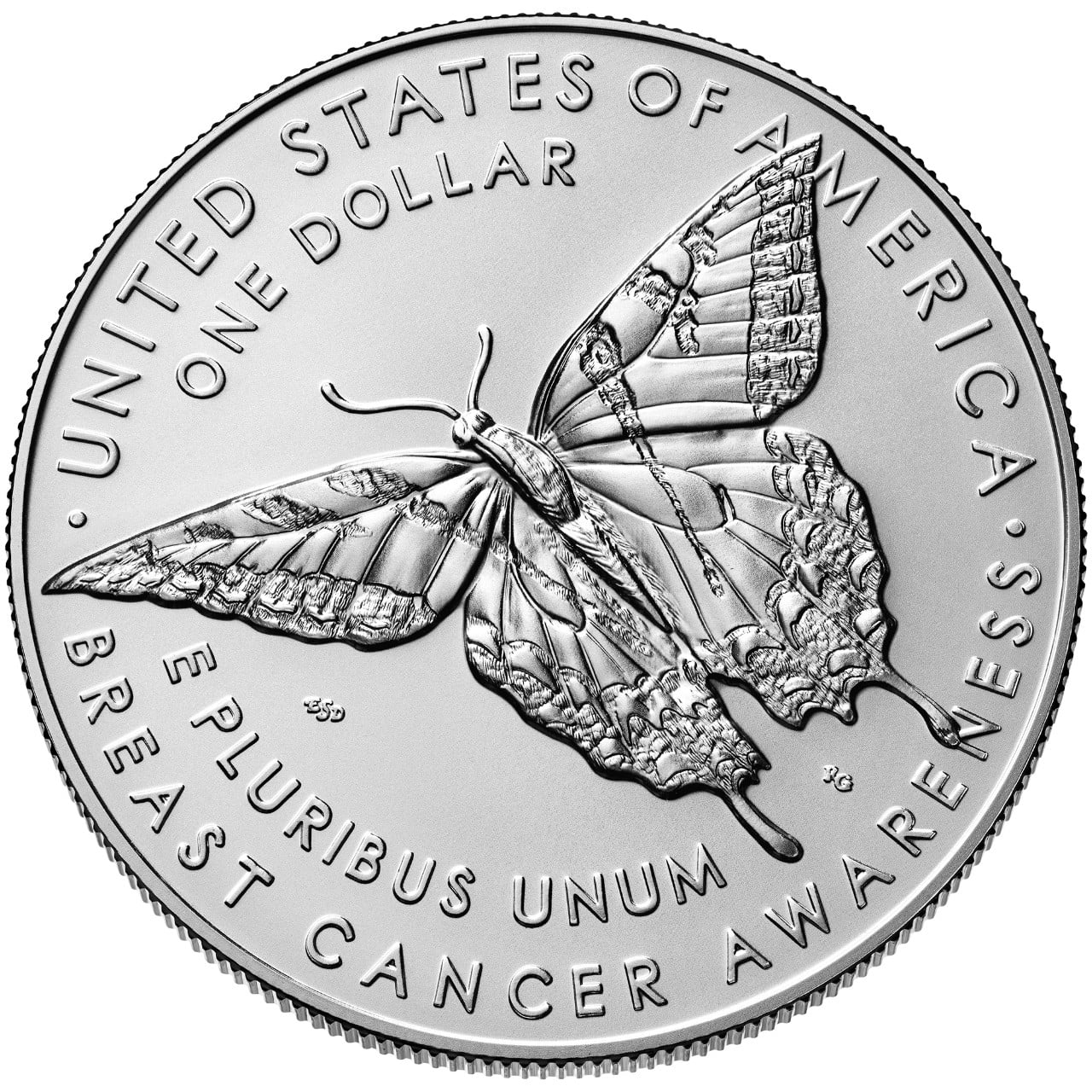 2018 Breast Cancer Awareness Commemorative Silver Uncirculated Coin Reverse