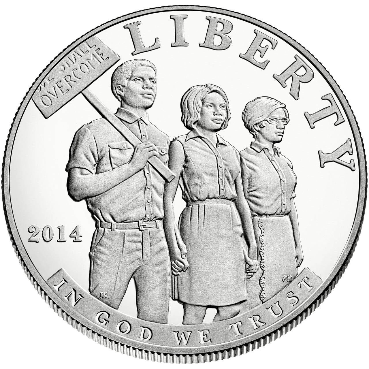 2014 Civil Rights Act Of 1964 Commemorative Silver One Dollar Proof Obverse