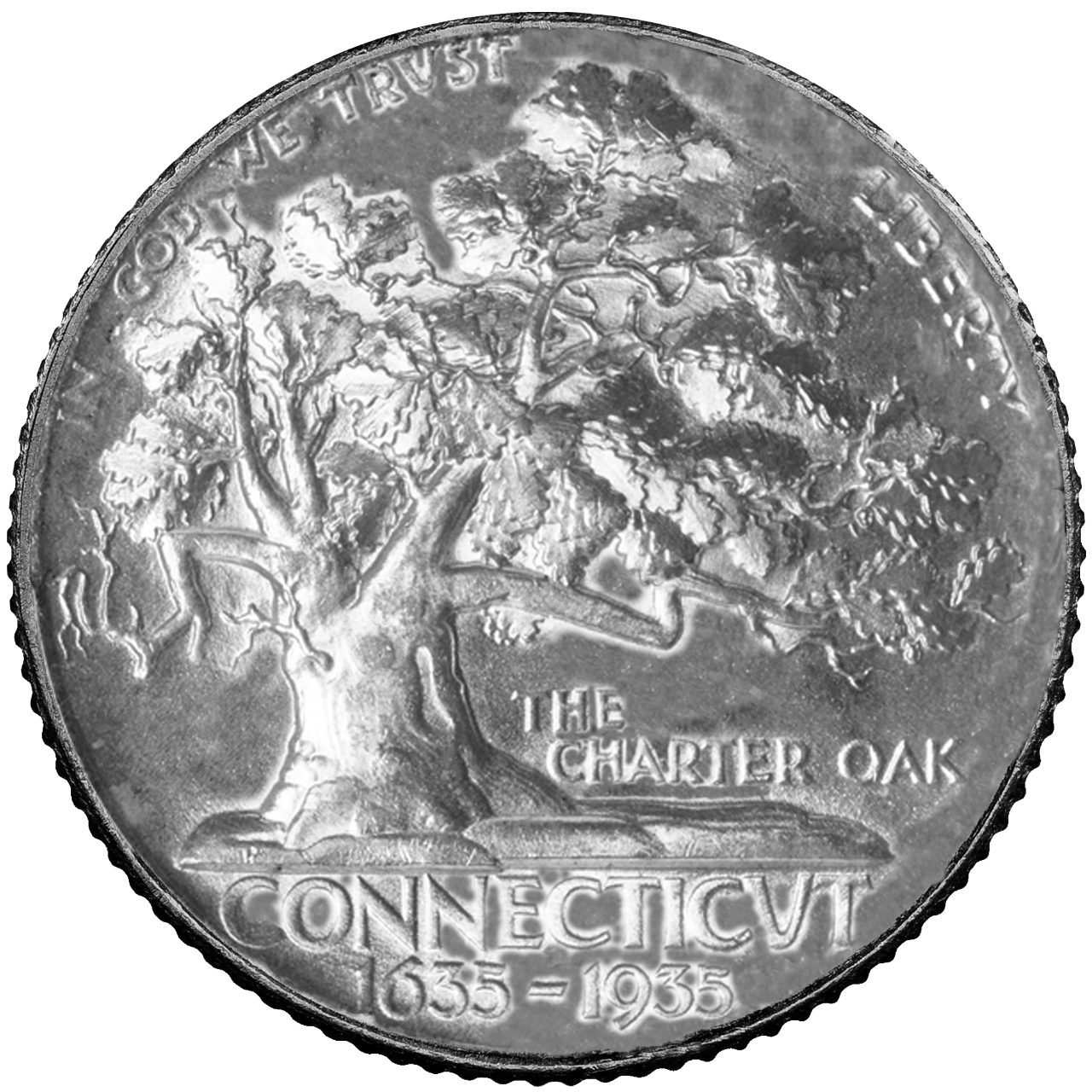 1935 Connecticut Tercentenary Silver Half Dollar Obverse