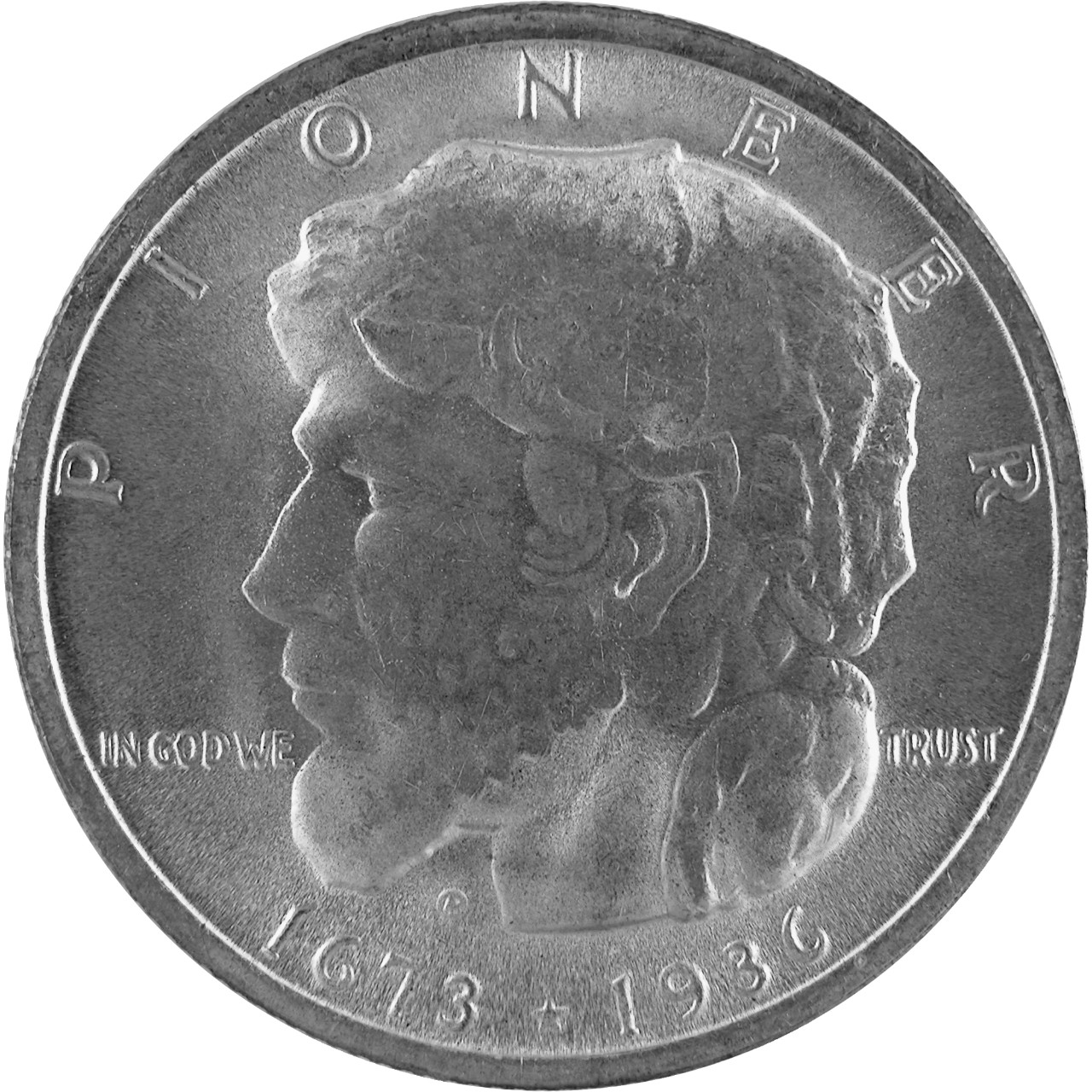 1936 Elgin Illinois Centennial Silver Half Dollar Obverse