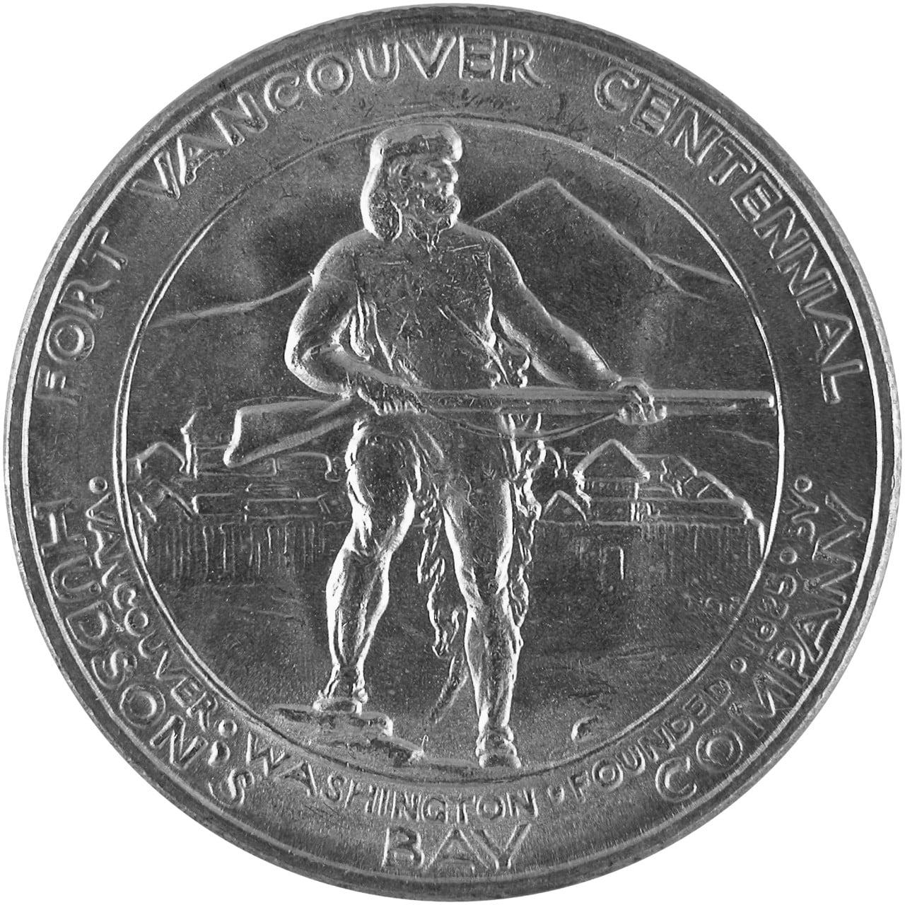 1925 Fort Vancouver Centennial Silver Half Dollar Reverse