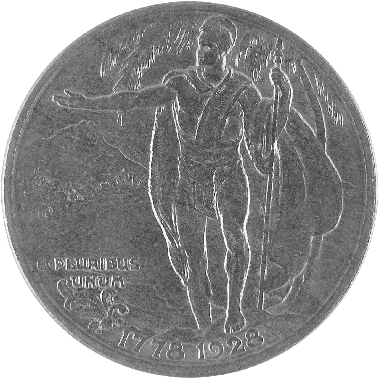 1928 Hawaiian Sesquicentennial Silver Half Dollar Reverse