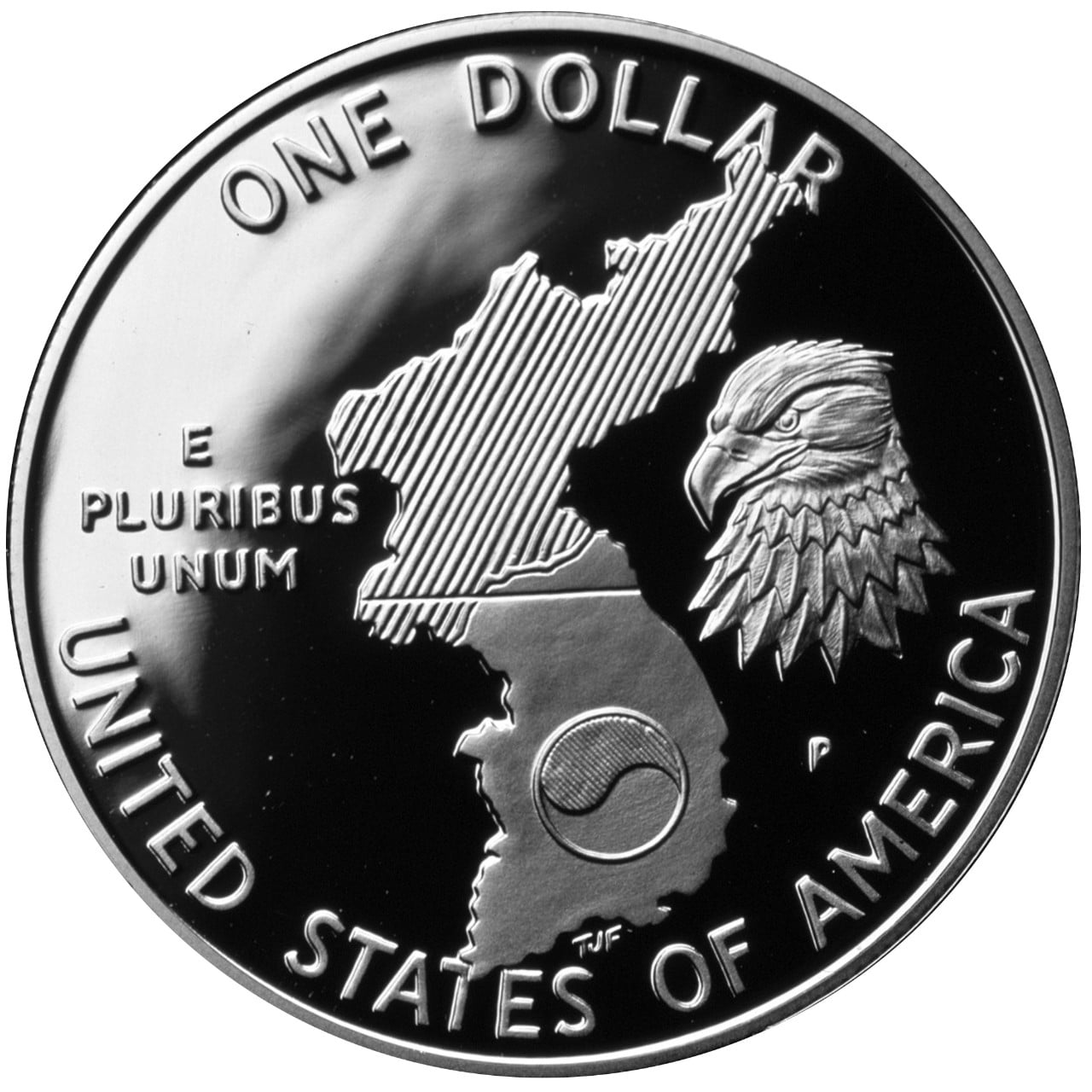 1991 Korean War Memorial Silver Dollar Reverse