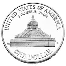 2000 Library of Congress Commemorative Silver Dollar Uncirculated Reverse
