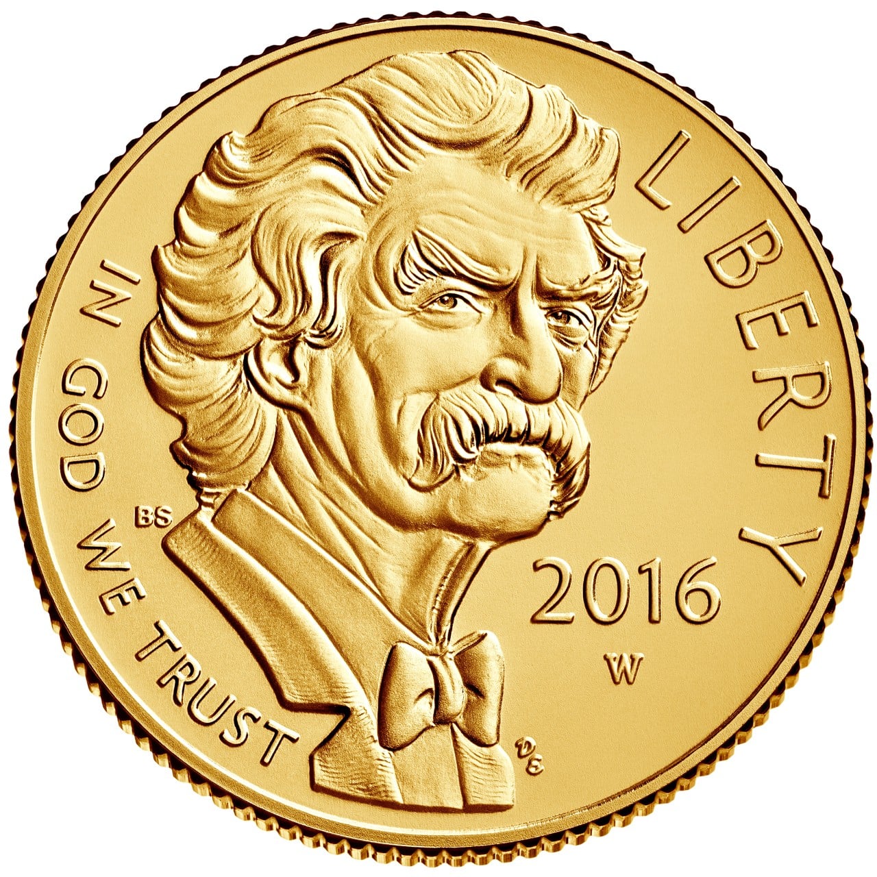 2016 Mark Twain Commemorative Gold Uncirculated Obverse