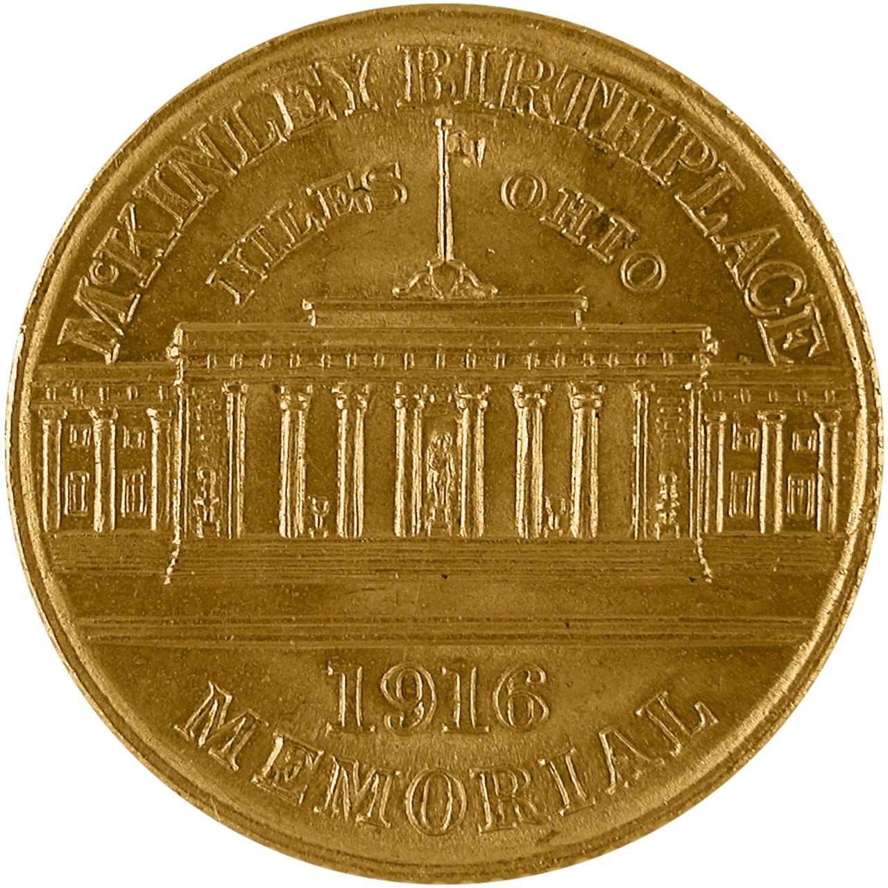 1916 William McKinley Memorial Commemorative Dollar Reverse
