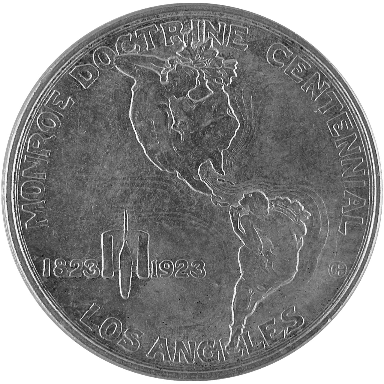 1923 Monroe Doctrine Centennial Silver Half Dollar Reverse