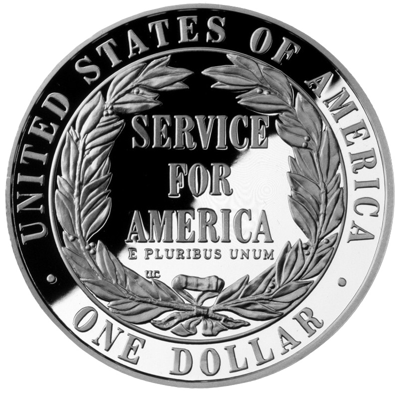 1996 National Community Service Commemorative Proof Reverse