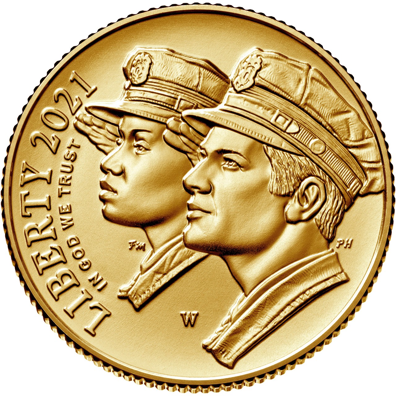 2021 National Law Enforcement Memorial and Museum Gold Coin Uncirculated Obverse