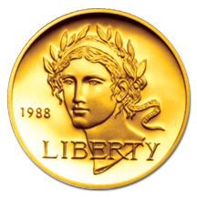 1988 Olympics Seoul Korea Commemorative Gold Obverse