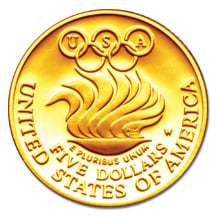 1988 Olympics Seoul Korea Commemorative Gold Reverse