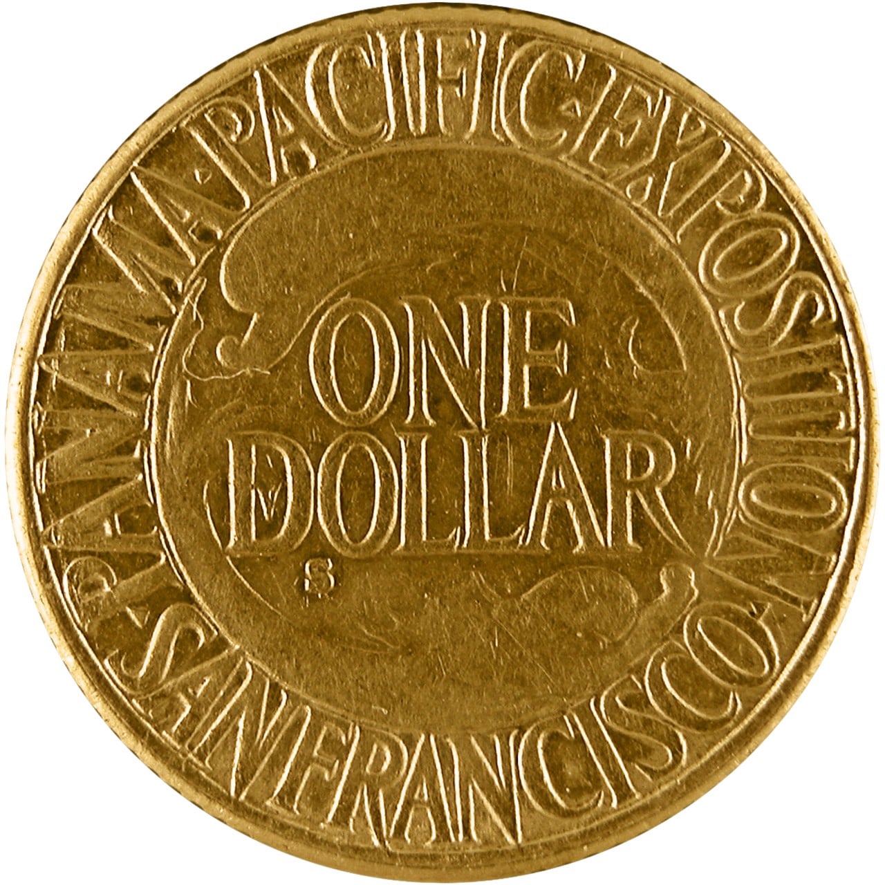 1915 Panama-Pacific Expo Gold Dollar Coin Reverse