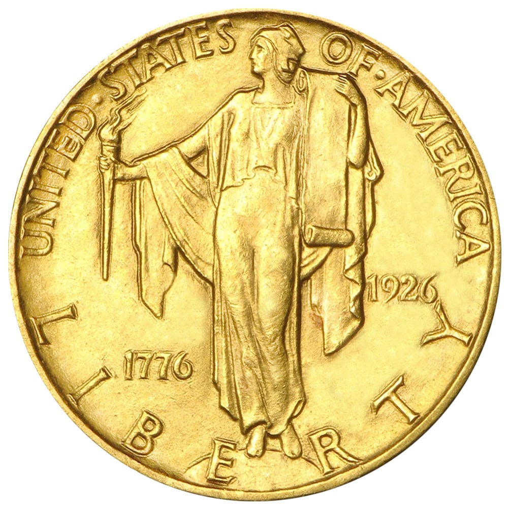 1926 Sesquicentennial Gold Quarter Eagle Obverse