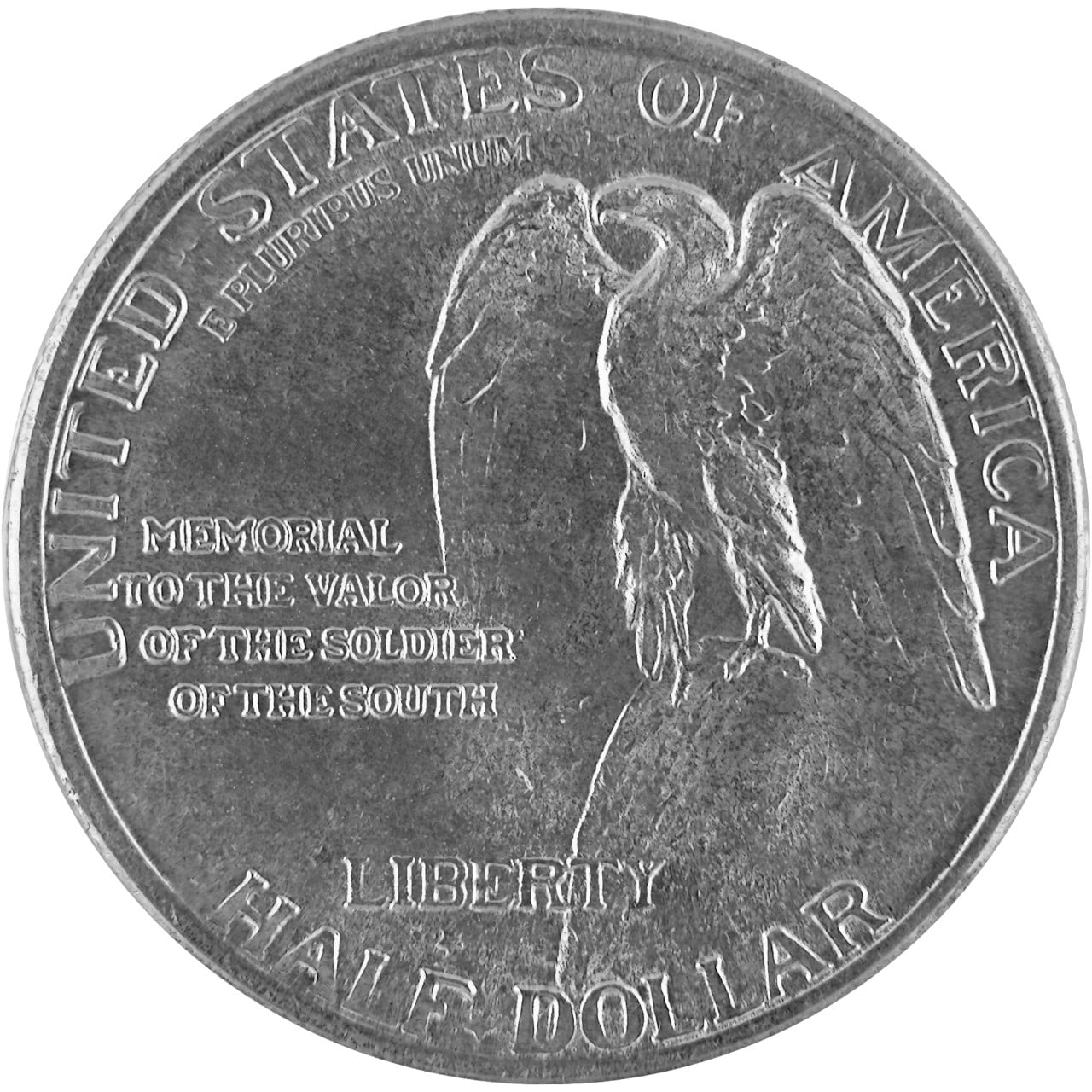 1925 Stone Mountain Memorial Commemorative Silver Half Dollar Reverse