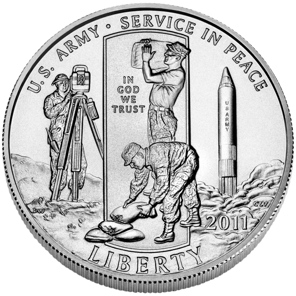 2011 United States Army Commemorative Clad Half Dollar Uncirculated Obverse