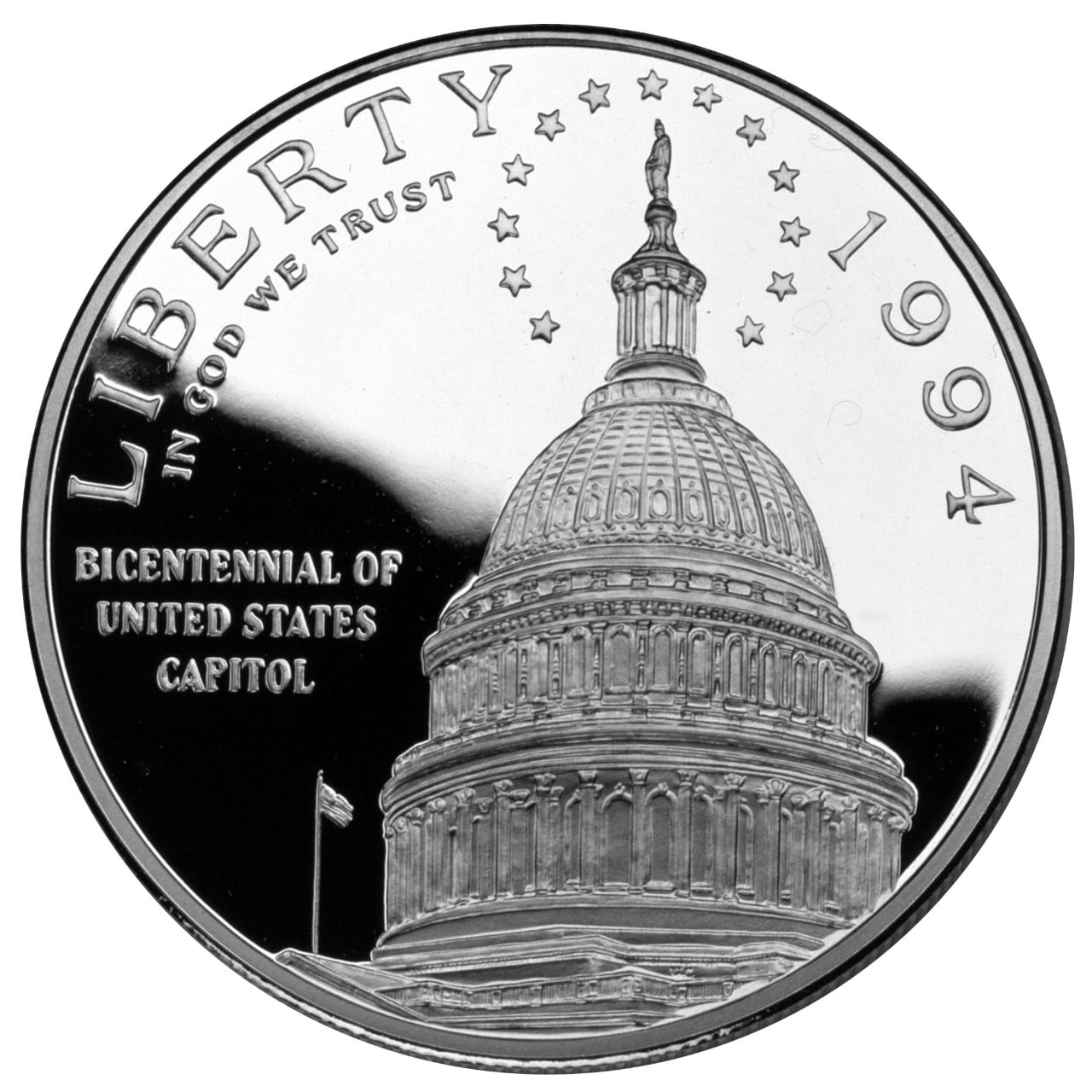 1995 U.S. Capitol Commemorative Proof Obverse