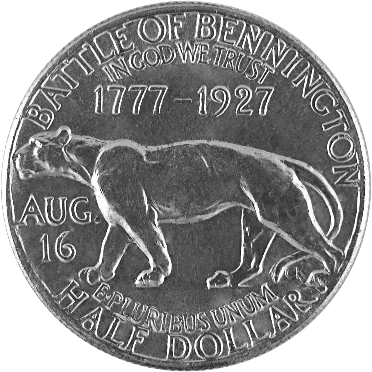1927 Vermont Sesquicentennial Silver Half Dollar Reverse