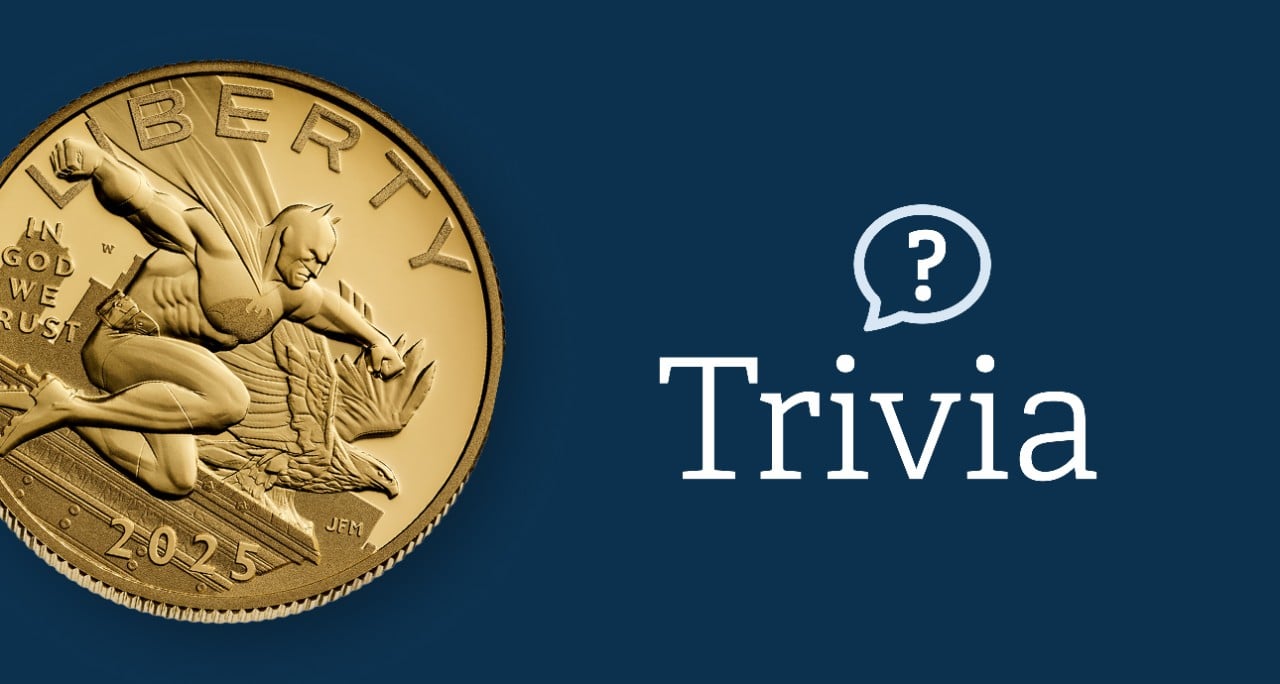 Trivia Graphic Showing Batman Gold Coin