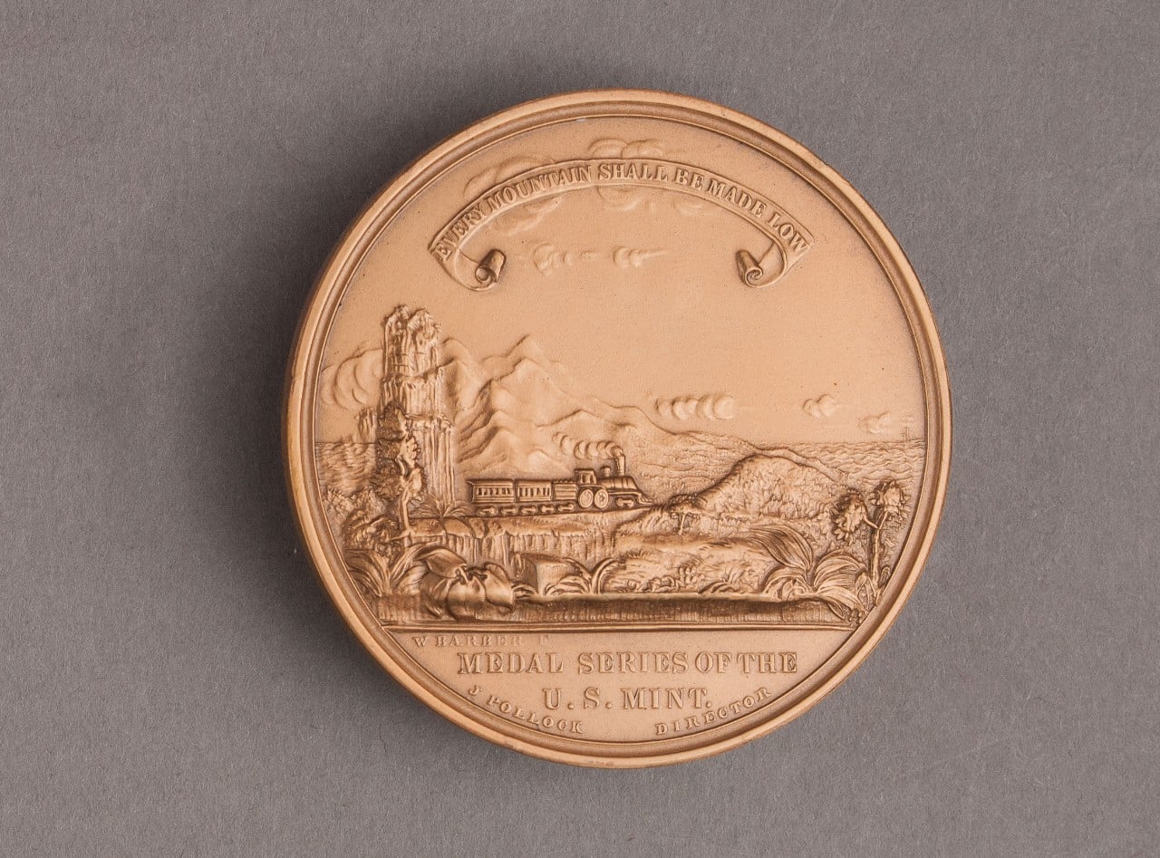 1869 Pacific Railroad Medal Reverse