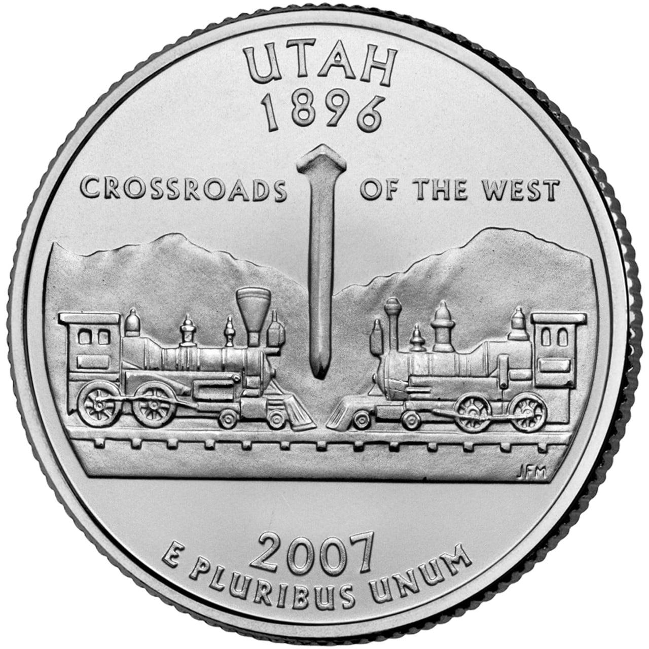 2007 50 State Quarters Coin Utah Uncirculated Reverse