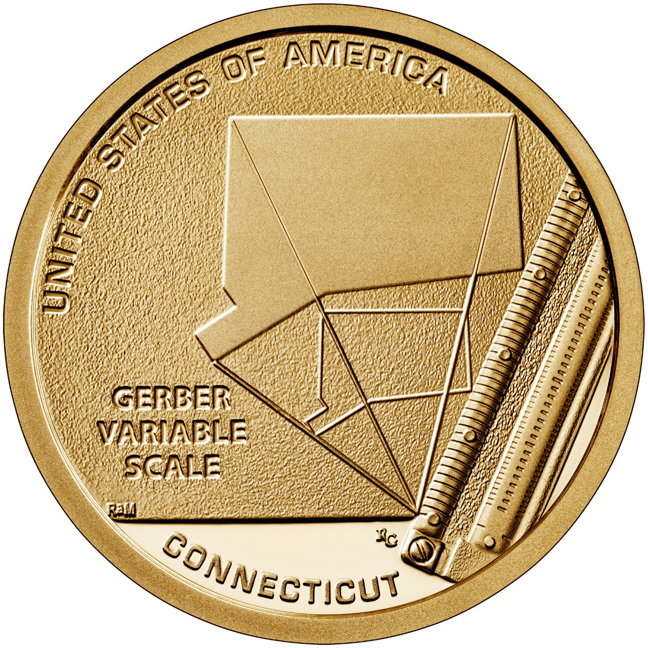 2020 American Innovation One Dollar Coin Connecticut Proof Reverse
