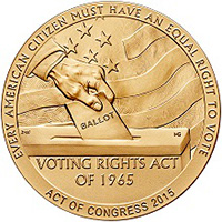 1965 Selma to Montgomery Voting Rights Marches bronze medal reverse