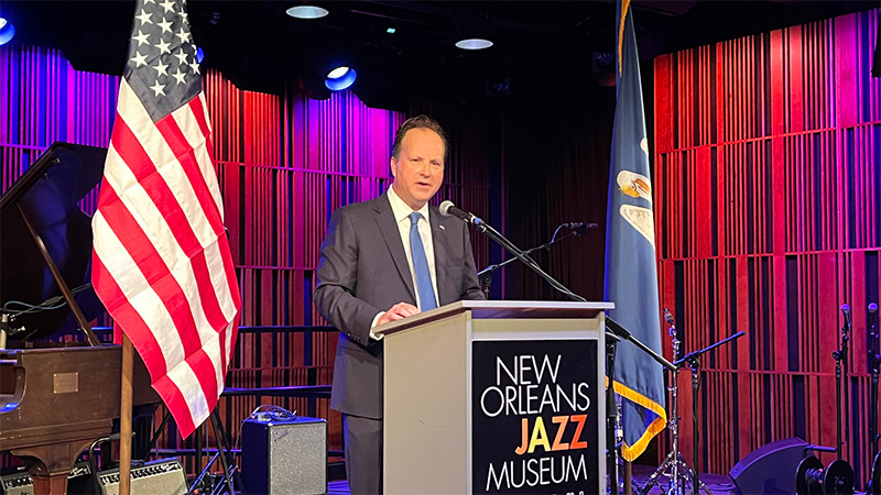 Director Hollis Speaking at the New Orleans Jazz Museum