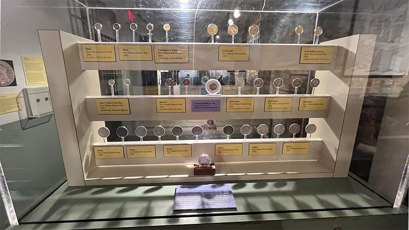 New Orleans Mint Coin Display