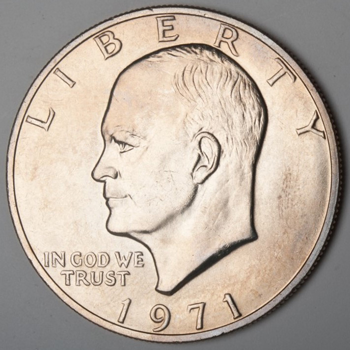 1971 Eisenhower Dollar Obverse