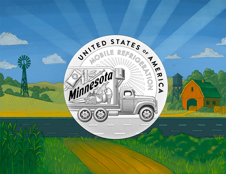2026 American Innovation $1 AI MN Line Art