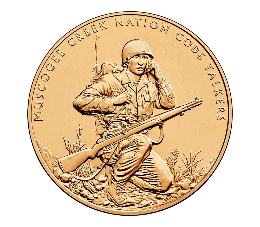 Muscogee Creek Nation Code Talkers Bronze Medal | US Mint