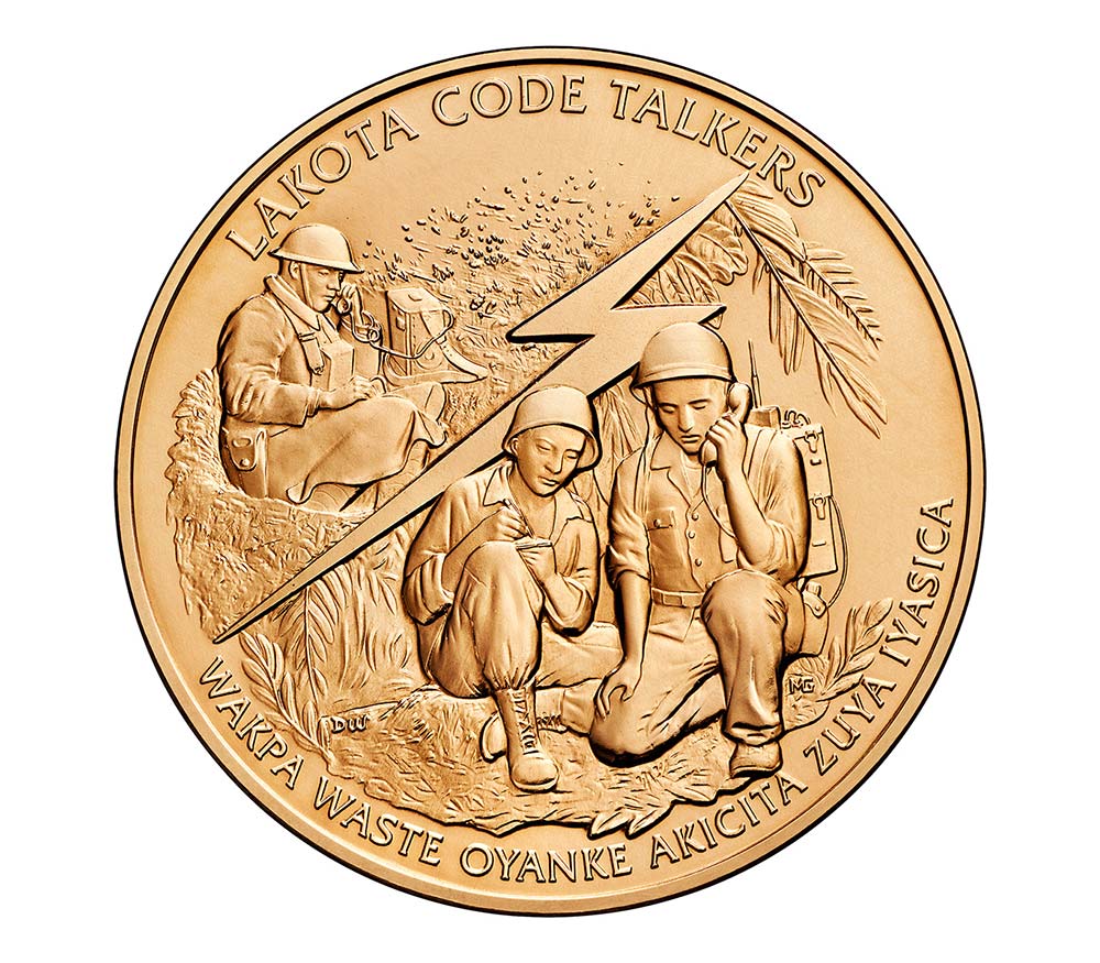 Cheyenne River Sioux Tribe Code Talkers Bronze Medal | US Mint