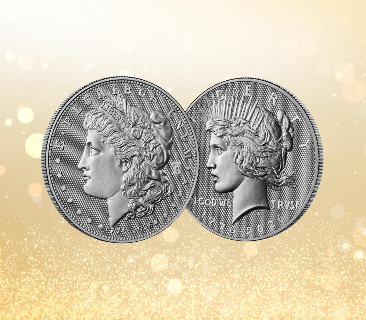 Morgan and Peace Dollar 2026 Diamond Field Two-Coin Set, , video video number 2.0