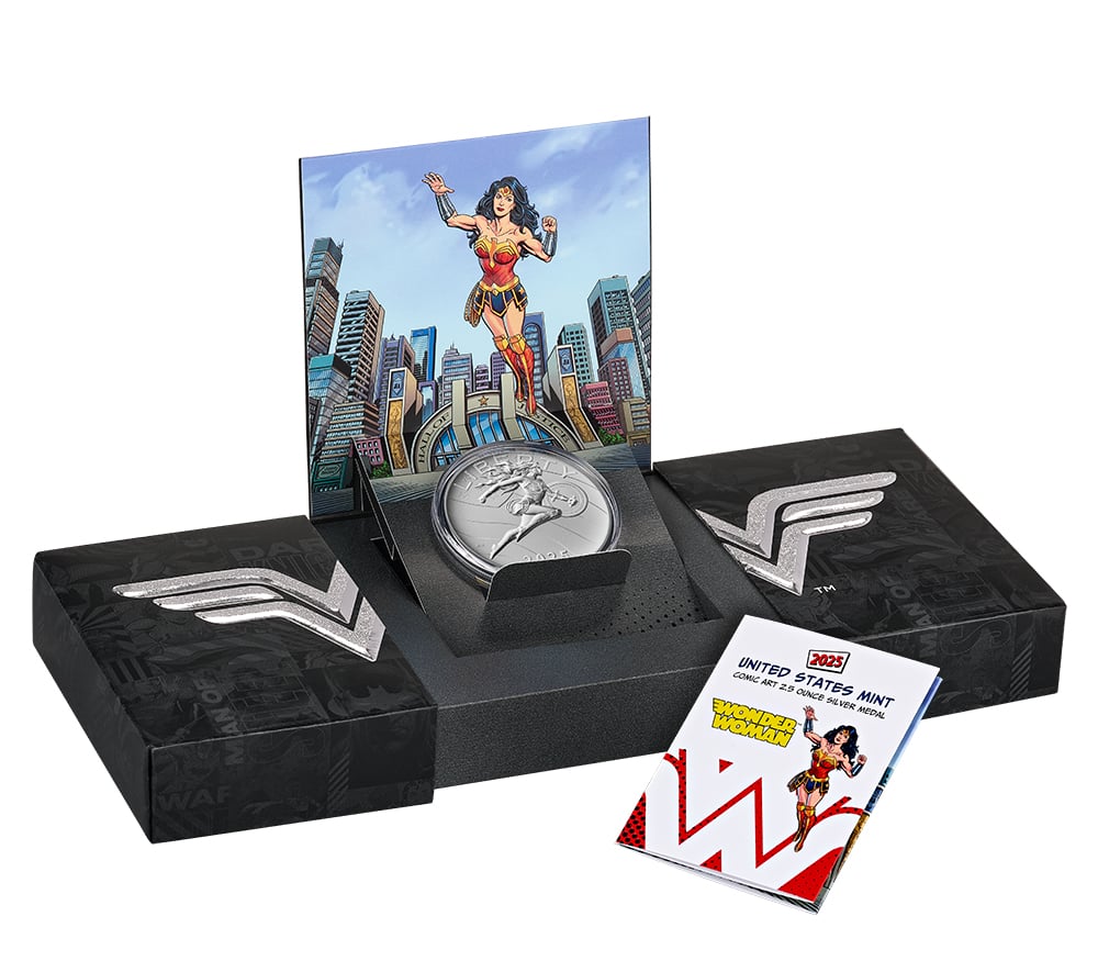 Comic Art 2.5 Ounce Silver Medal – Wonder Woman™ | U.S. Mint