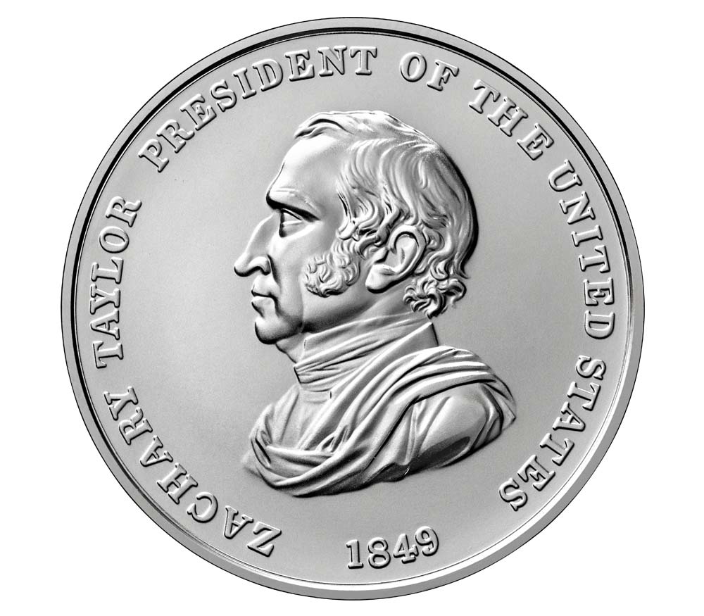 ★１８９７年＊アメリカ＊保護者と牧師の全国会議メンバーバッジ＊１０Ｋ製（実物） Zachary Taylor Presidential Silver Medal | US Mint