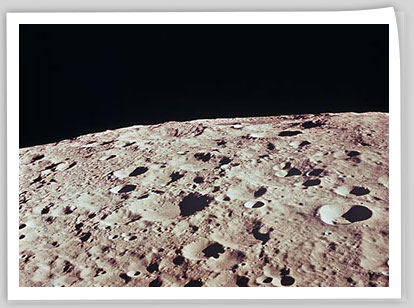 A detailed view of the back side of Moon in the vicinity of Crater No. 308 taken during the Apollo 11 mission.